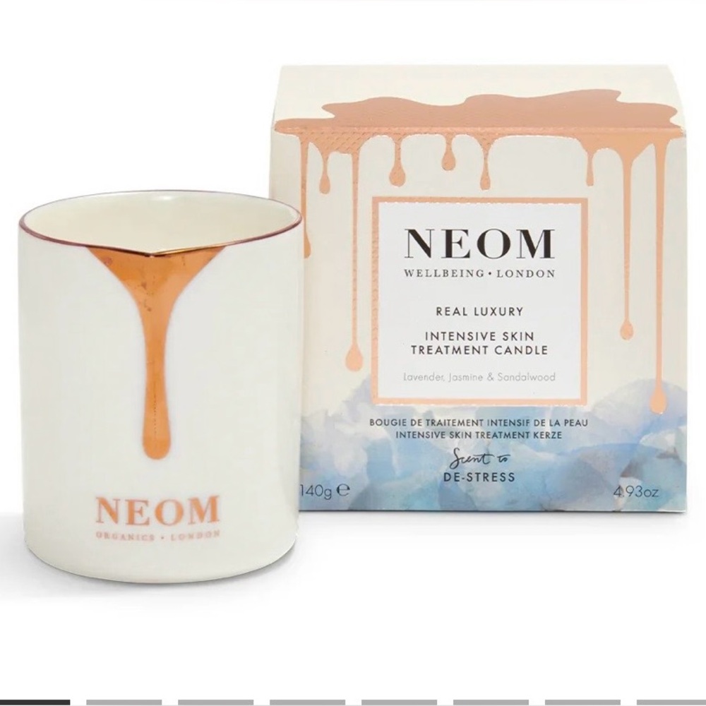 NEOM NEW de-stress real luxury intensive skin treatment candle